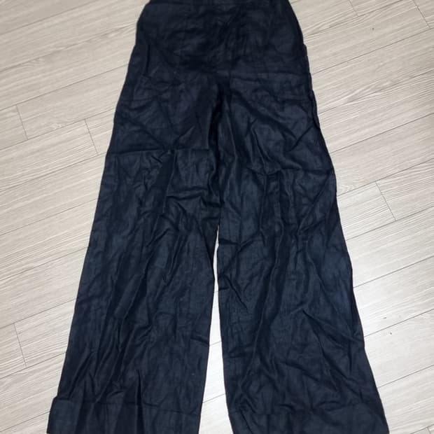 이태리제 엠프리오아르마니 블랙 린넨 와이드 팬츠(실측)