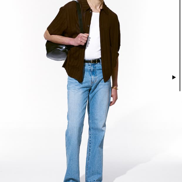 Cotton Linen Textured Stripe Shirt_ Brow