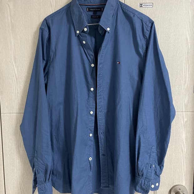 [M]타미힐피거 가먼트다이 셔츠 블루