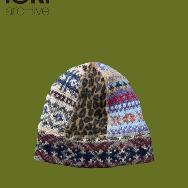  🇺🇸BLUE RUG PATCHWORK KNIT BEANIE2