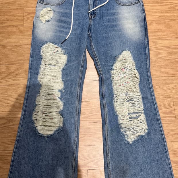 앤더슨 벨 BERIA STRING DOUBLE WAIST JEANS