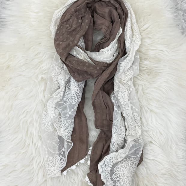 라떼모리 레이스 레이어드 머플러