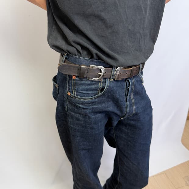 할리데이비슨 더블 버클 웨스턴 벨트