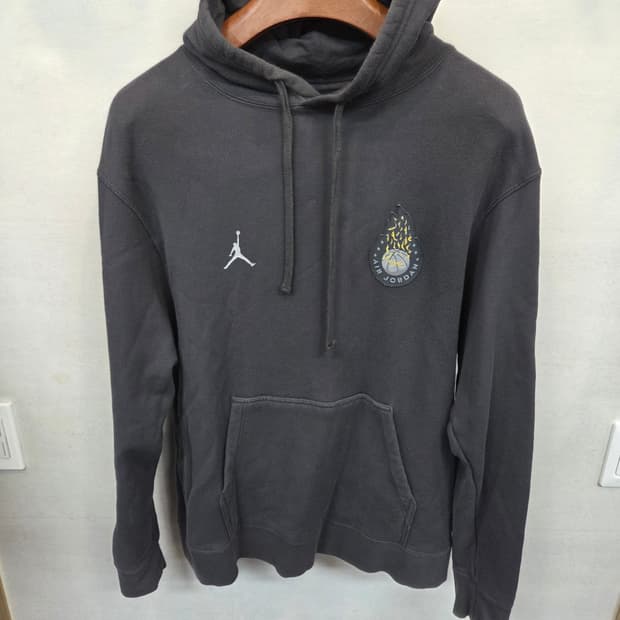 조던 aj 4 레거시 불꽃농구공 프린팅 후드티 L