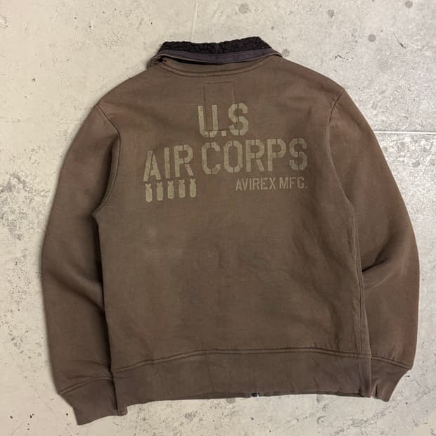 아비렉스 U.S Air Corps 플리스 스웻 집업 