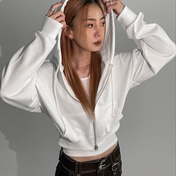 블랙업 멜롯 투웨이 후드집업