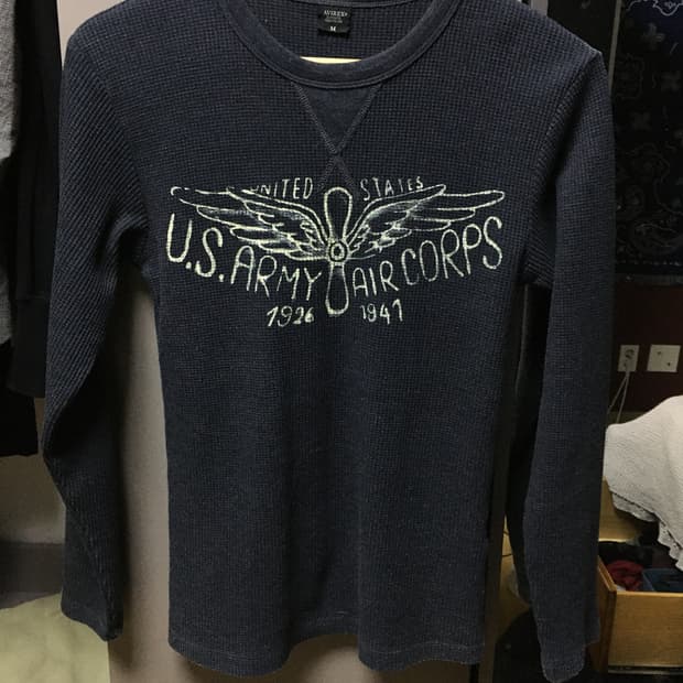 Avirex 와플 롱슬리브