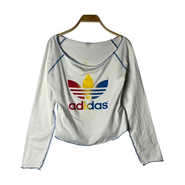 [Adidas] 00's 아디다스 아웃스티치 레인보우 롱슬리브