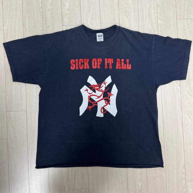 90s 식 오브 잇 올 sick of it all 빈티지 밴드 티셔츠