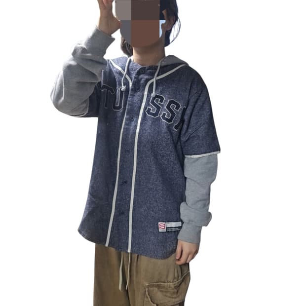 스투시 올드스쿨 레이어드 후드