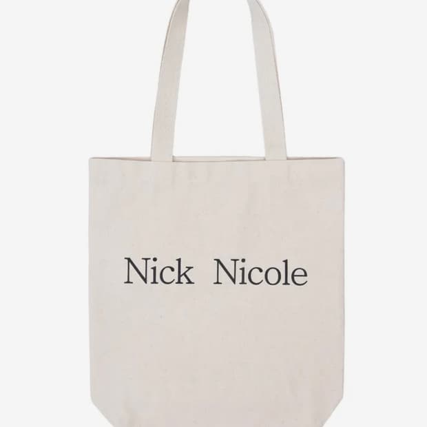 닉앤니콜 로고 에코백
