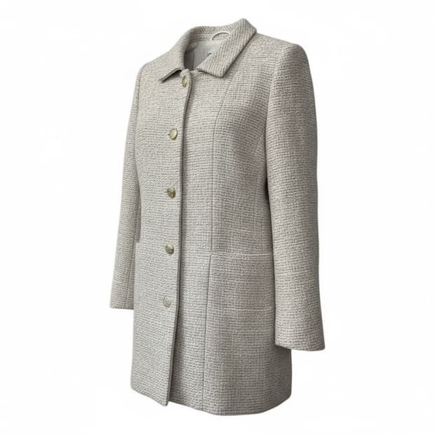 샤넬 CHANEL 02P 클래식 트위드 롱 재킷 38