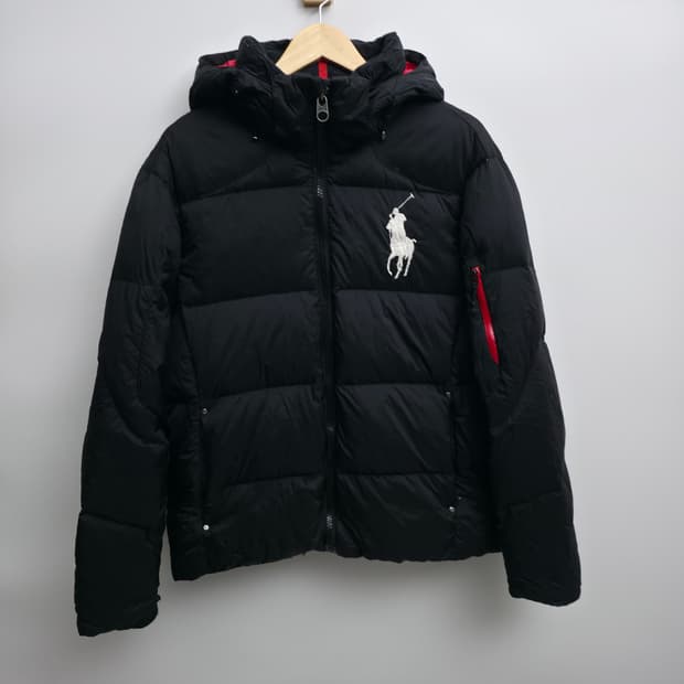 [L] 폴로 랄프로렌 블랙 빅포니 패딩
