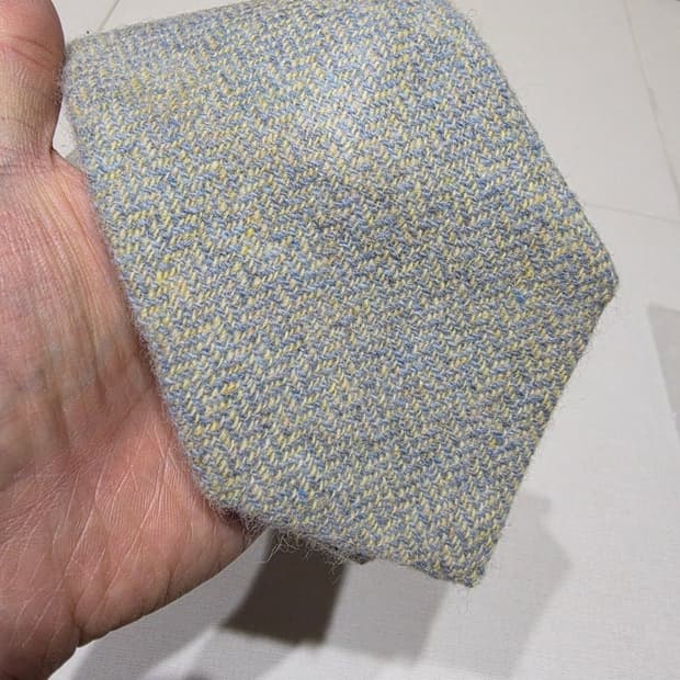 제냐 민트 연그레이 울 넥타이