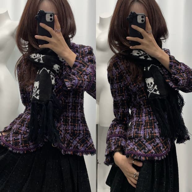 🎸바이올렛 트위드 자켓🎸