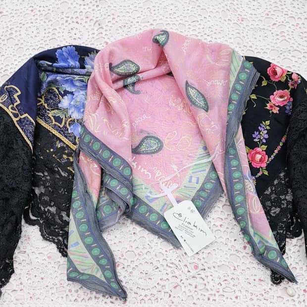 패턴감 예쁜 빅 스카프 3장 일괄