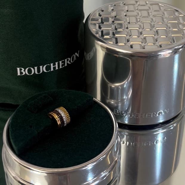 부쉐론 콰트로 클래식 다이아 싱글 클립 이어링 귀걸이  