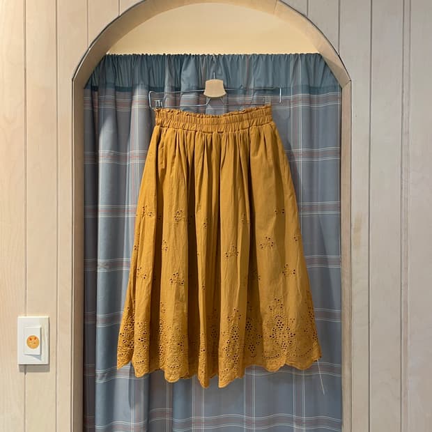 일본빈티지 펀칭아일렛스커트