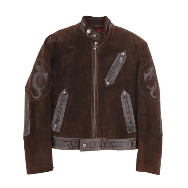 00‘s 알마니 진스 드래곤 레더 자켓