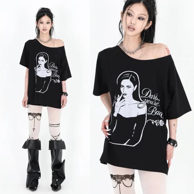 달링유어배드 SMOIKING ROSE TEE