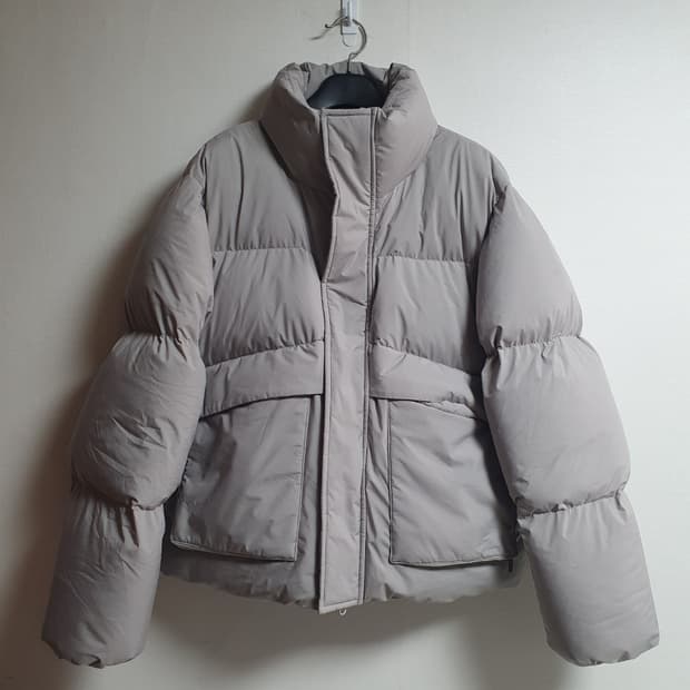 택포가 코드그라피 패딩 유틸리티 덕다운 숏패딩 S