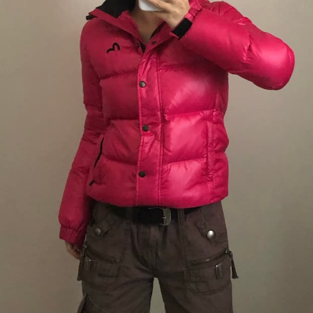 에비수 덕더운 y2k 핑크 패딩