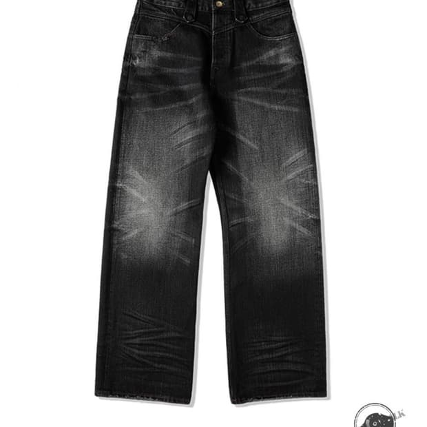 [엠비비카] 페이드 블랙 와이드 데님 팬츠