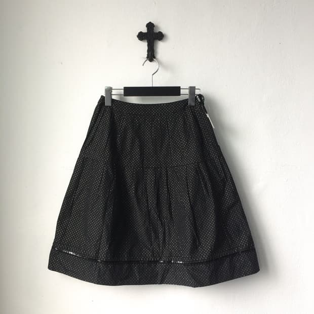 Dot pattern midi skirt