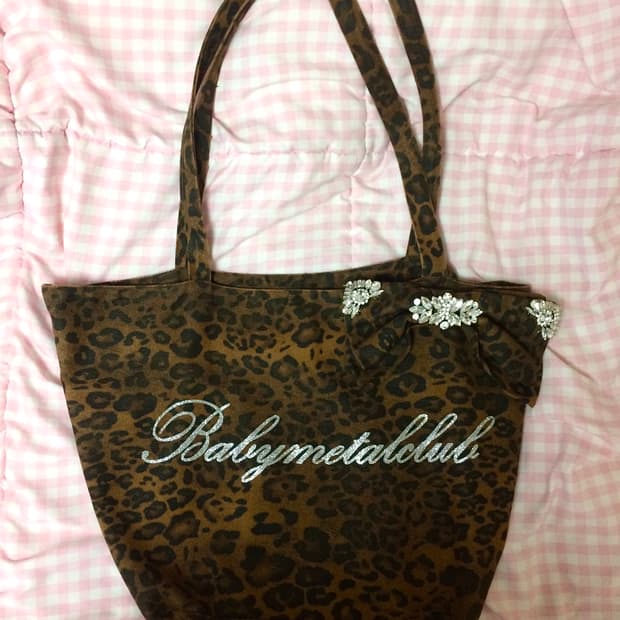 베이비메탈클럽 쥬얼 레오파드 리본 백 베메클