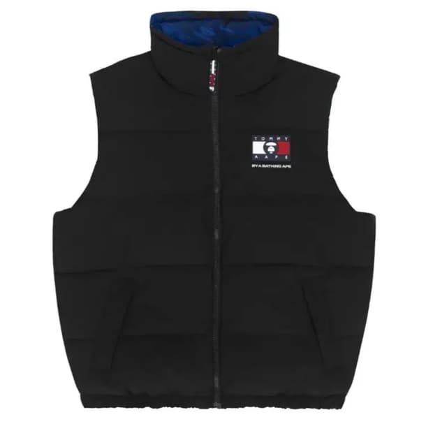 에이프(베이프) x 타미 콜라보 리버시블 패딩조끼