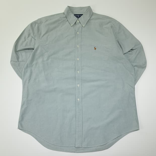CL794 2XL 폴로 90s 핀포인트 세이지그린 셔츠 남방