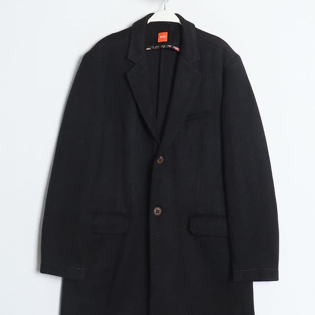 HUGO BOSS Herringbone Wool Coat