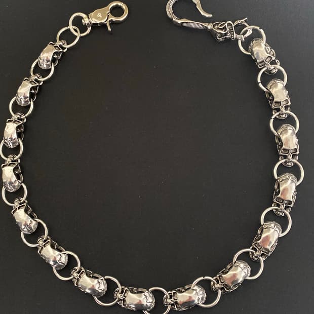 스컬 바지 체인