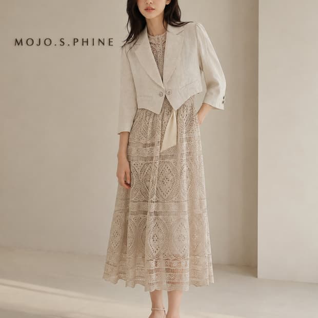 MOJO.S.PHINE 모조에스핀 린넨 크롭 재킷