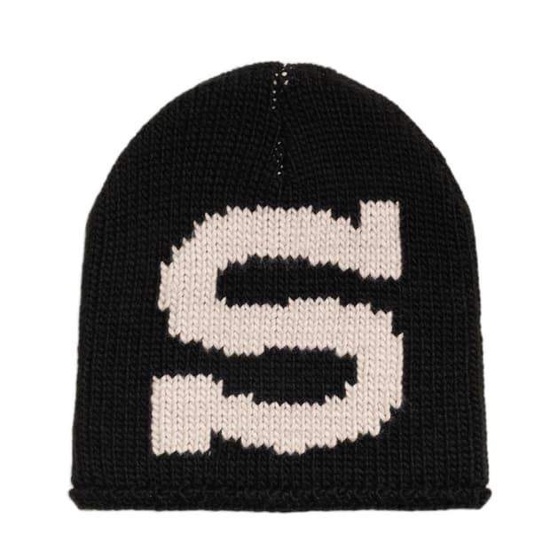 스투시 니트 스컬캡 벌리 S 블랙