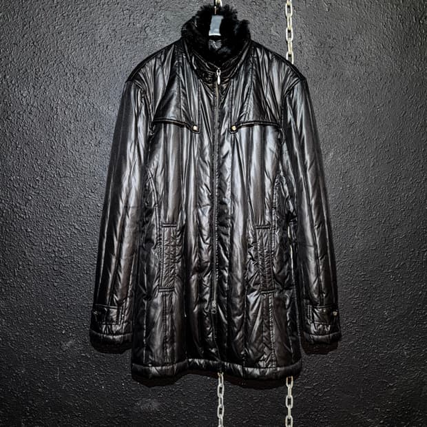 semantic design – Black Quilted Down Jac