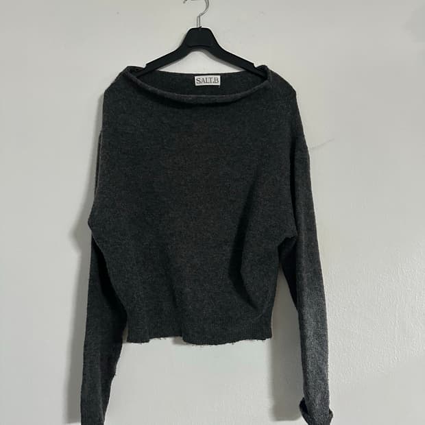 Chiyagi 키야기 스토어 언발란스 니트 charcoal