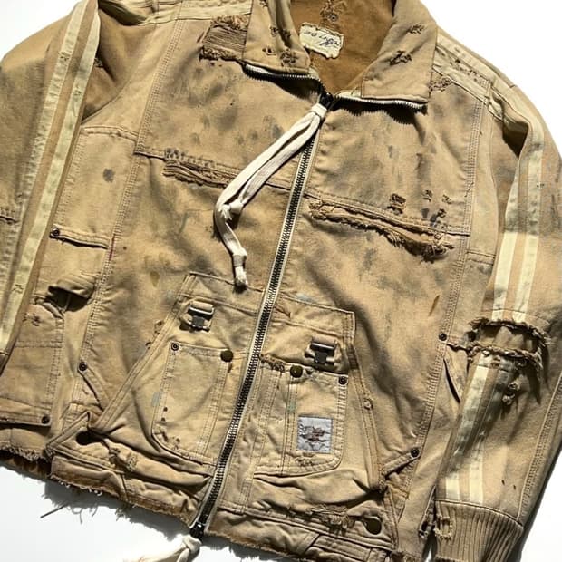 딘 착용) Greg Lauren Canvas Track Jacket