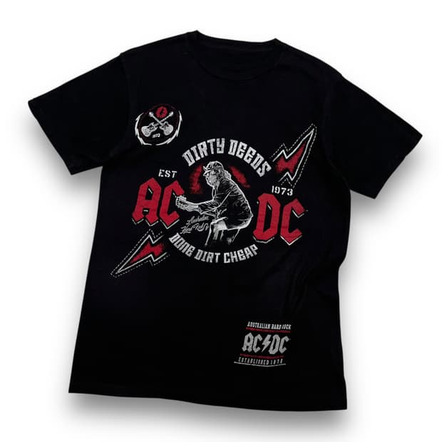 AC/DC 2018s 썬더 아트워크 락 밴드 티셔츠