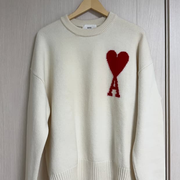 아미 빅하트 로고 니트 M