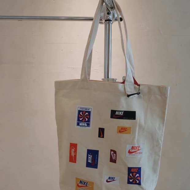 나이키 레트로 로고 일본판 캔버스 토트백 새제품
