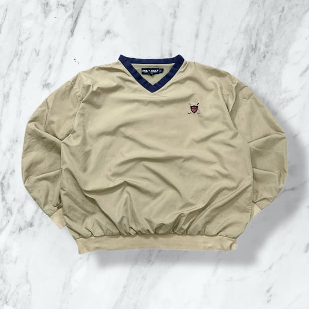 폴로 골프 나일론 베이지 웜업 