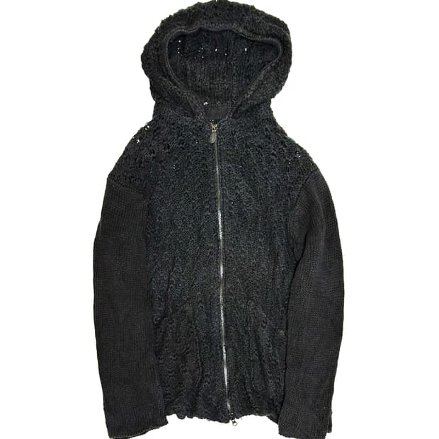 Yohji yamamoto Y’s knitted zip-up hoodie