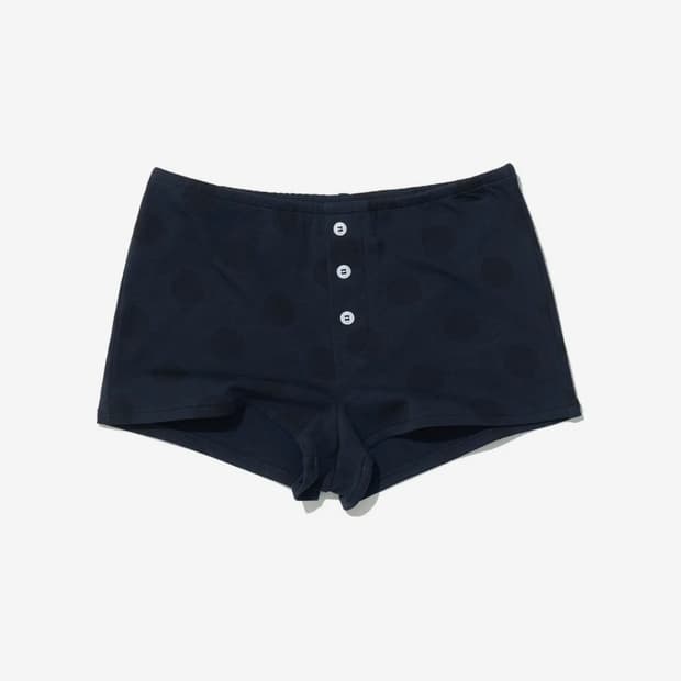 파르티멘토 우먼 믹스 도트 올오버 프린티드 마이크로 쇼츠_네이비