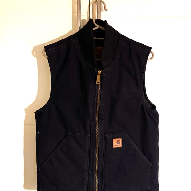 칼하트 네이비 덕 빈티지 베스트 s