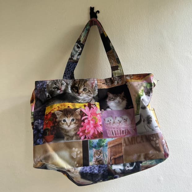 고양이 토트백 