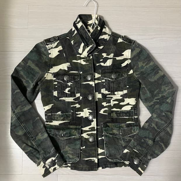 vtg military denim jacket