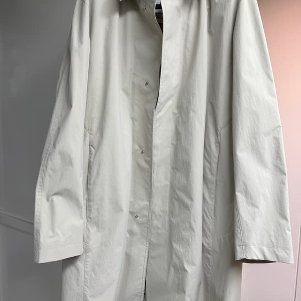 타임옴므 백 슬릿 트렌치 코트 옐로우그레이