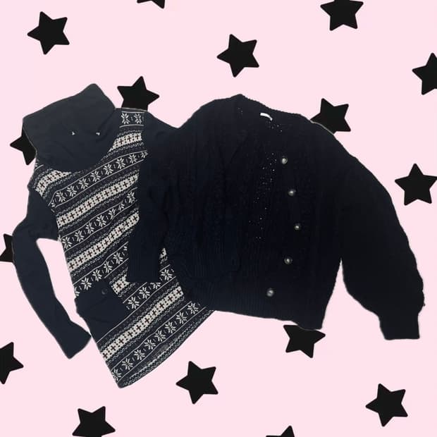 너드모리 하구미 사와코 원피스 가디건 벌룬 대장 코디세트