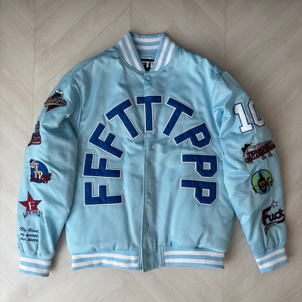 FTP League Varsity Jacket Light Blue